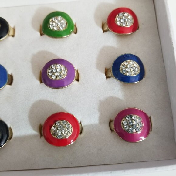 ❤️Your choice of Enamel  Crystal Rings Size 8.75 ❤️ - Picture 14 of 14